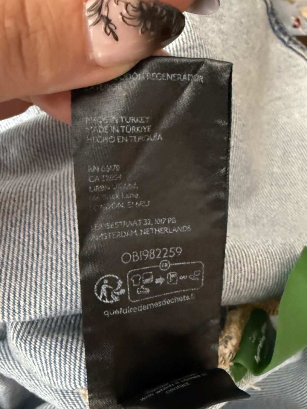 Pilcro Becca Denim Popover Shirt XS Custom Tiger Patch - Picture 11 of 11
